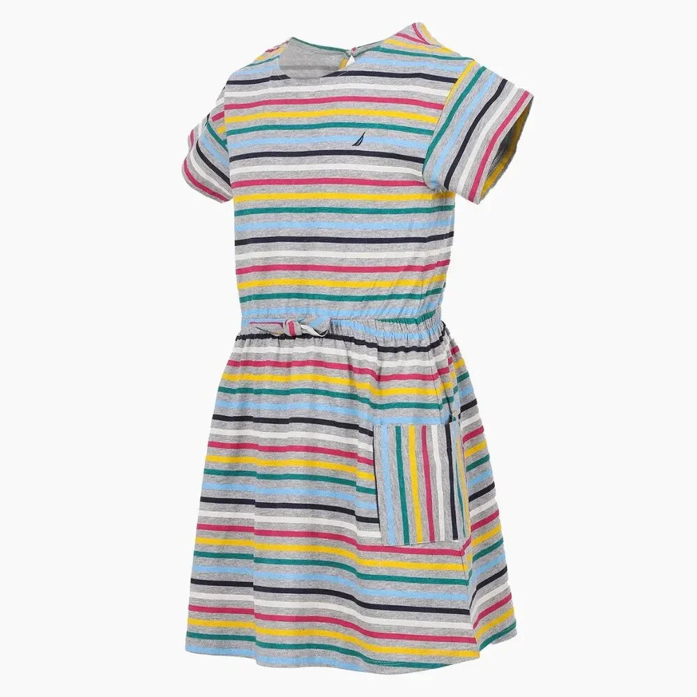 Nautica Girl's Stripe Patch Pocket Dress/NWT/L (12/14)